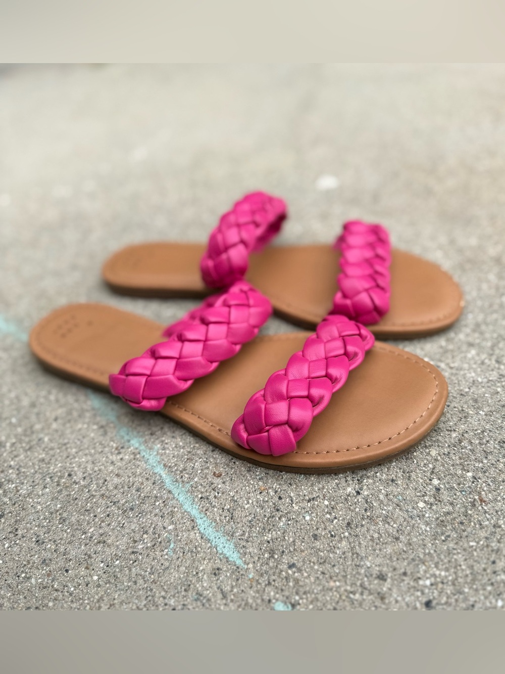 A New Day Lucy Slides in Pink 9.5 great condition summer casual brunch date